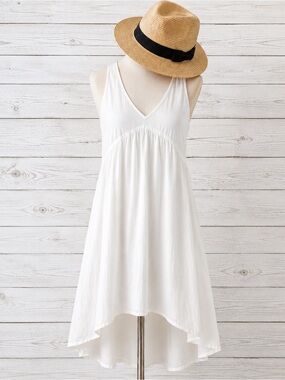 O'Neill White Midi Sundress XS High-Low Hem